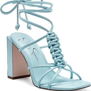 Jessica Simpson size 6 Women's Maena Ankle wrap sandal heeled